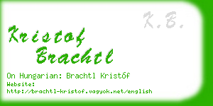kristof brachtl business card