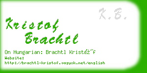 kristof brachtl business card